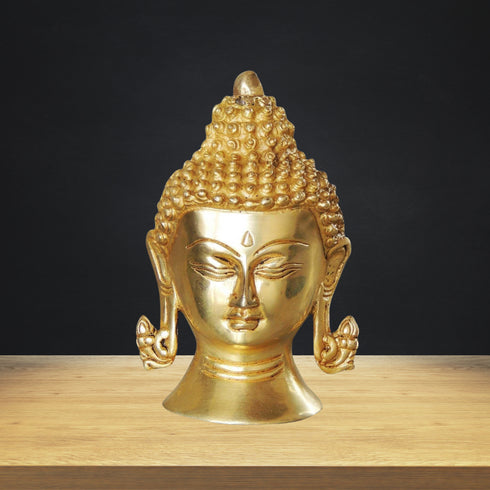 Brass Buddha Head Statue 1.065kg